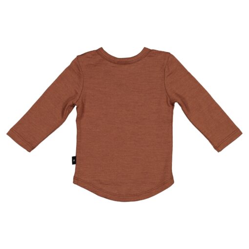 Russet  Merino Wyatt Long Sleeve Tee - Image 3