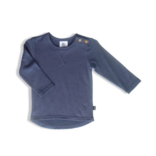 Merino Wyatt Longsleeve Tee - Storm - Image 3