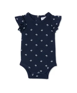 Navy Floral Rib Bodysuit