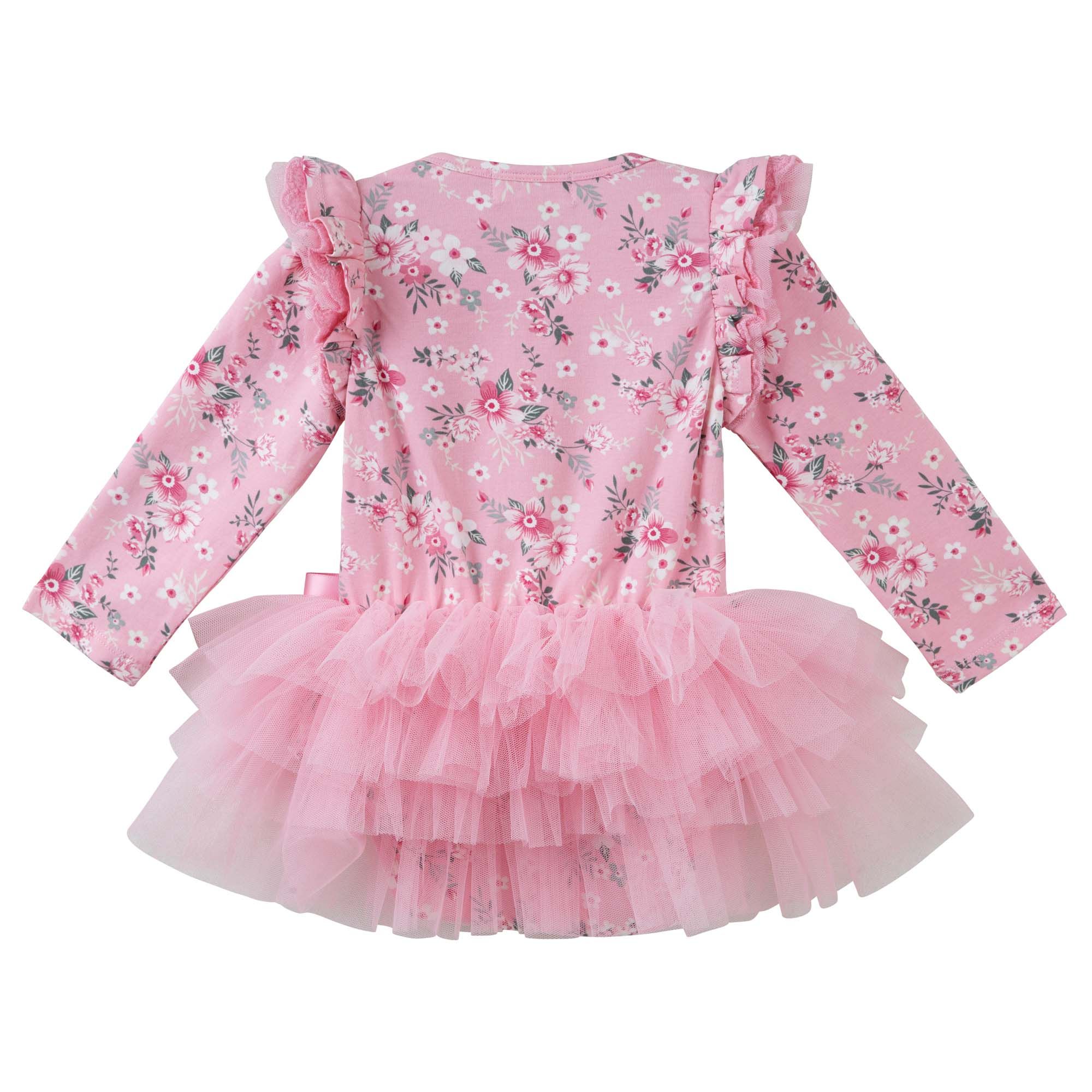 Pink Milly Floral Tutu Romper Dress - Image 2