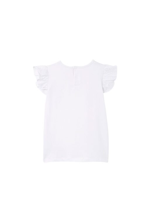 White Broderie Frill Tee - Image 3