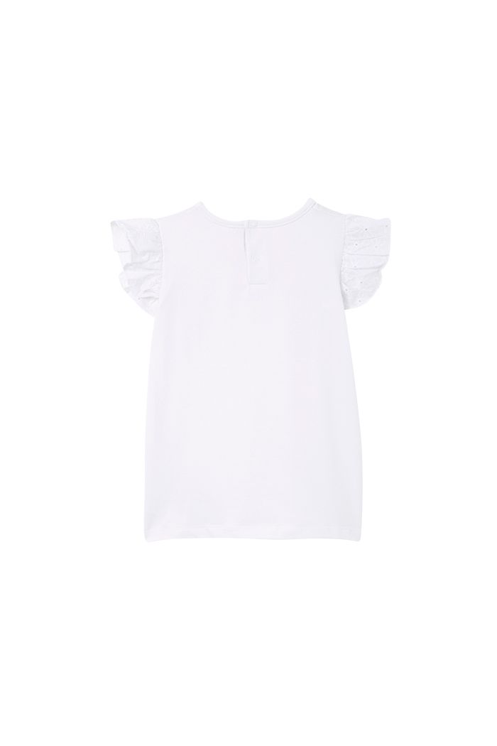 White Broderie Frill Tee - Image 3