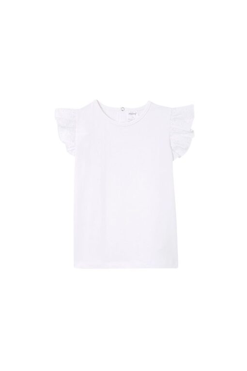 White Broderie Frill Tee
